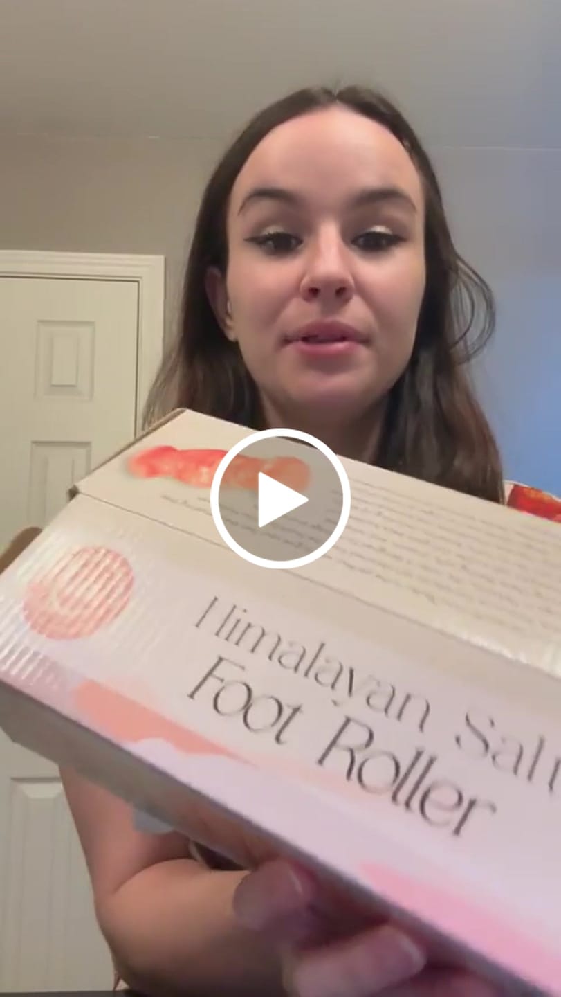 Customer video review of Himalayan Salt Foot Roller 8"