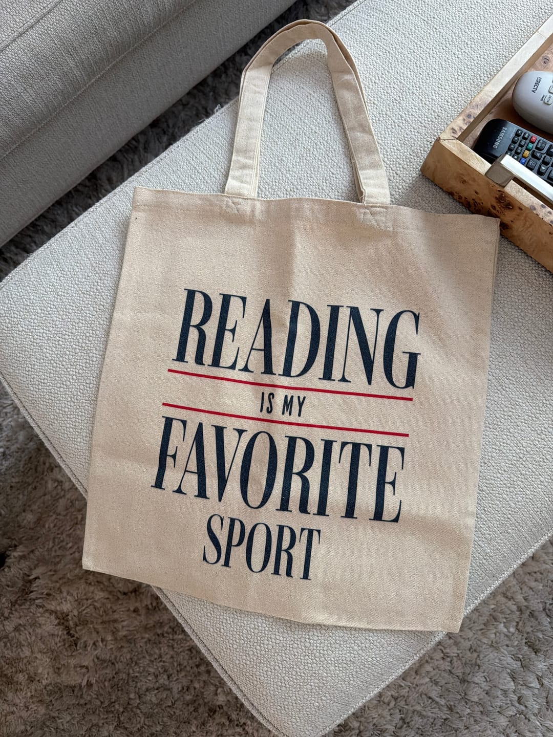 Customer photo review of Custom Bookish Canvas Tote Bag |  Personalized Book Lover Tote