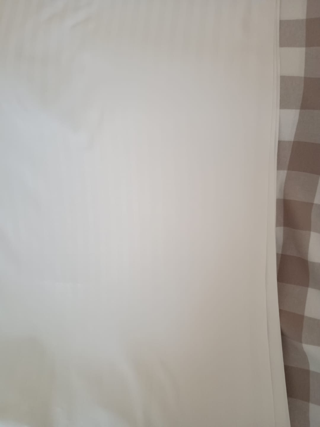 Customer photo review of 100% Cotton Striped White Percale Sheeting Fabric - 118" Wide