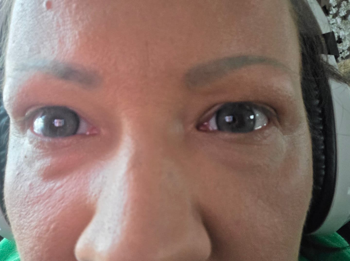 Customer photo review of New York Blue Prescription Colored Contact Lenses