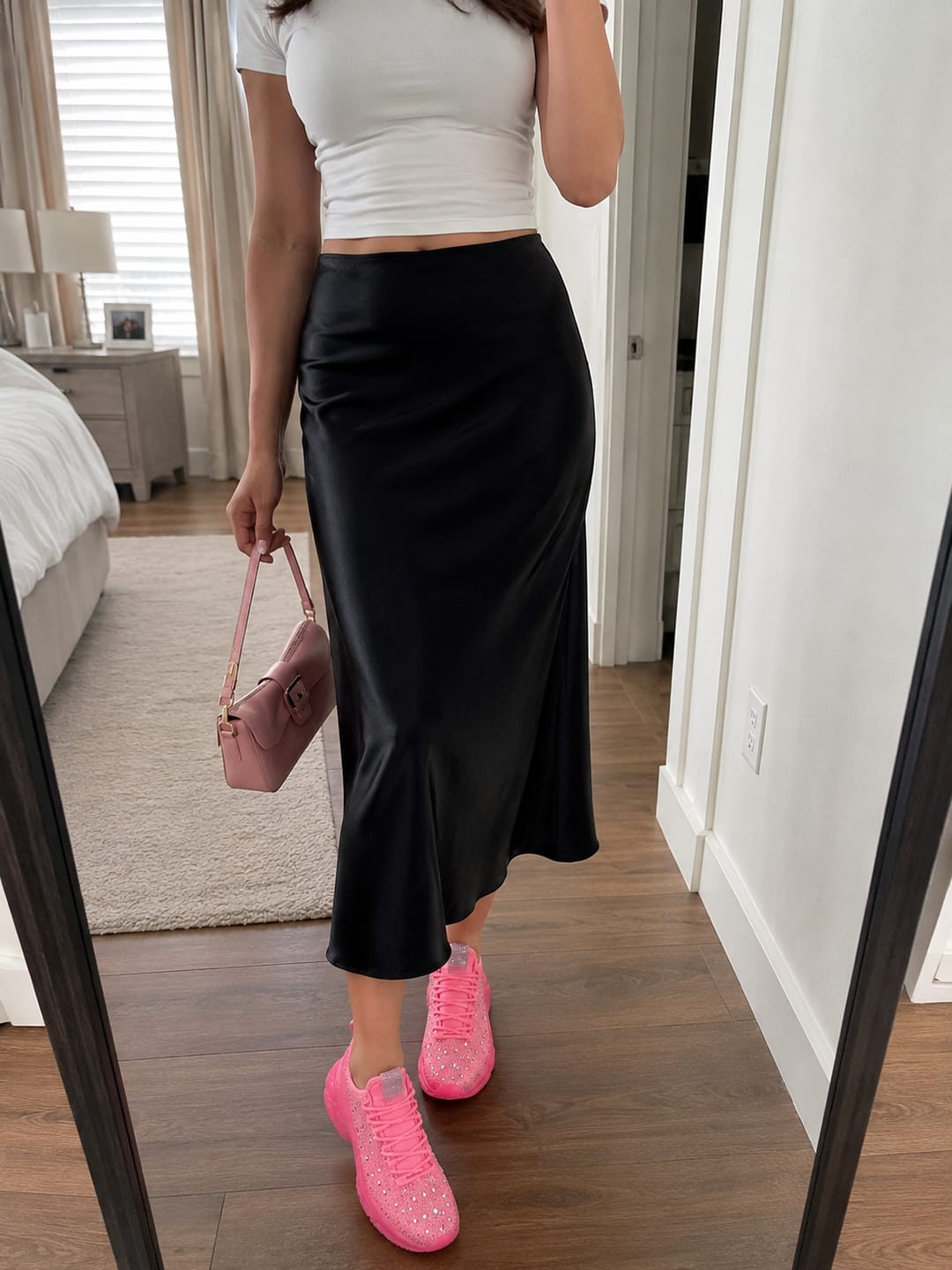 Customer photo review of Lucky Step Rhinestone Slip-On Sneakers