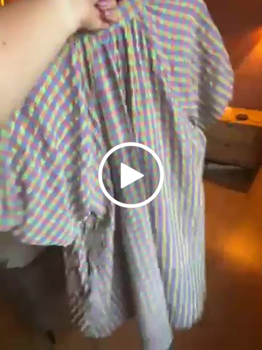Customer video review of PRE-ORDER! COZETTE CHECK DRESS - MULTI COLORS