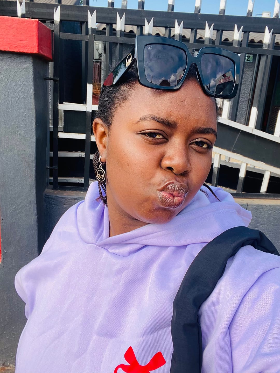 Customer photo review of Silver Diva Drop Earrings