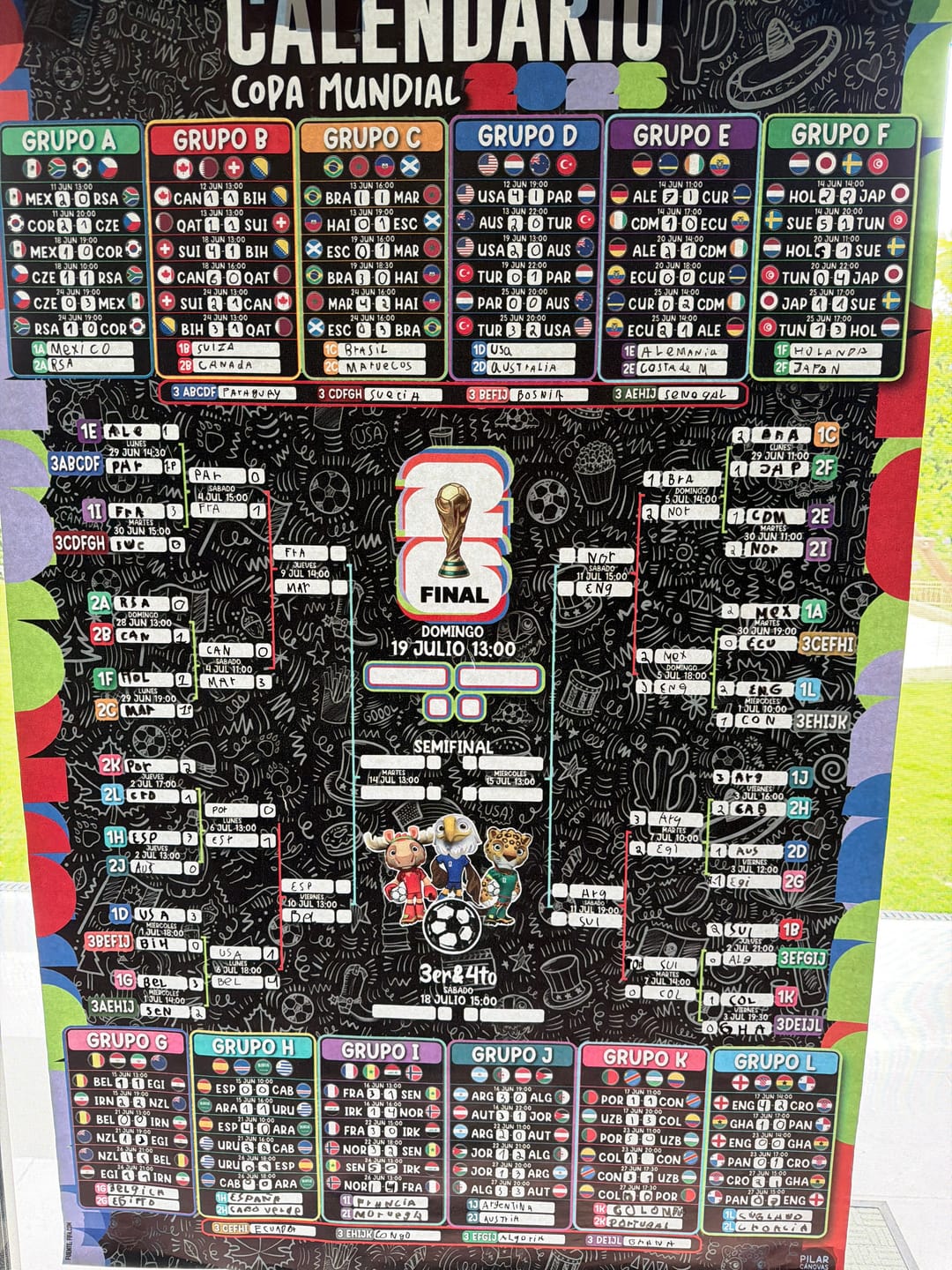 Customer photo review of Calendario Mundial 2026