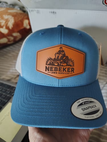 Customer photo review of (12 Pack) Custom Leather Patch Hats