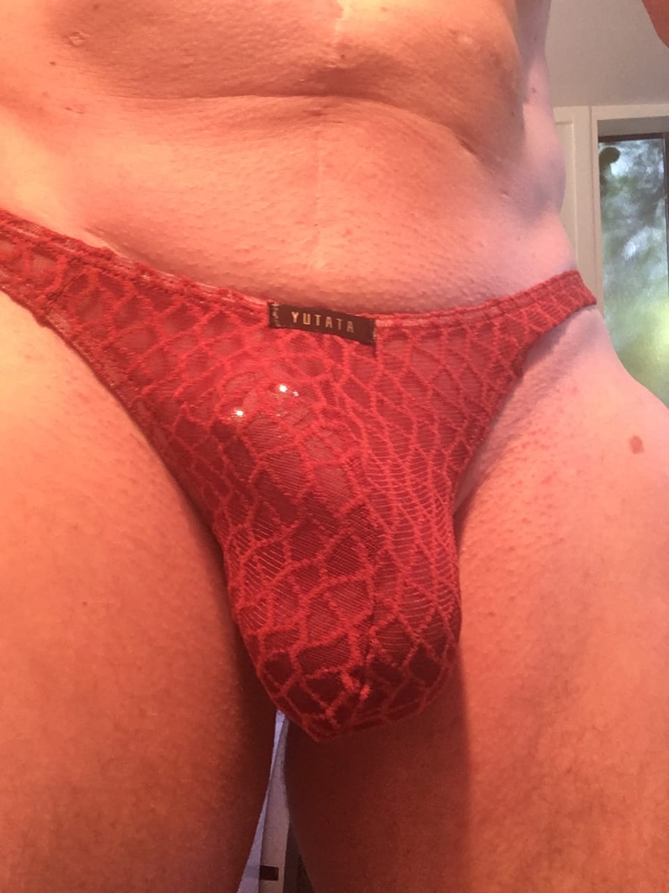 Customer photo review of Men's Breathable Mesh Thongs