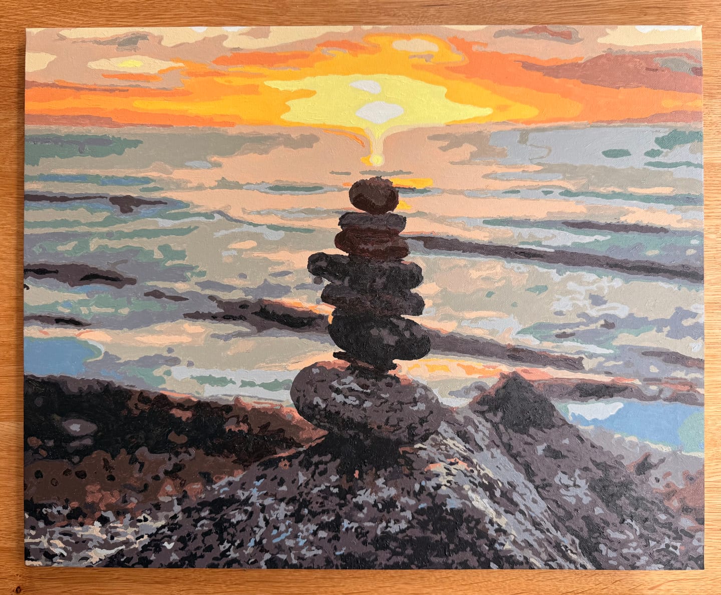 Customer photo review of Malen nach Zahlen - Ostsee - Steine