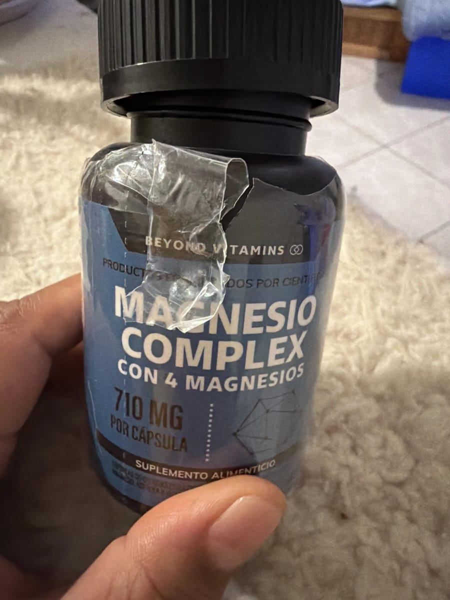 Customer photo review of Magnesio complex con 4 magnesios - 180 cápsulas