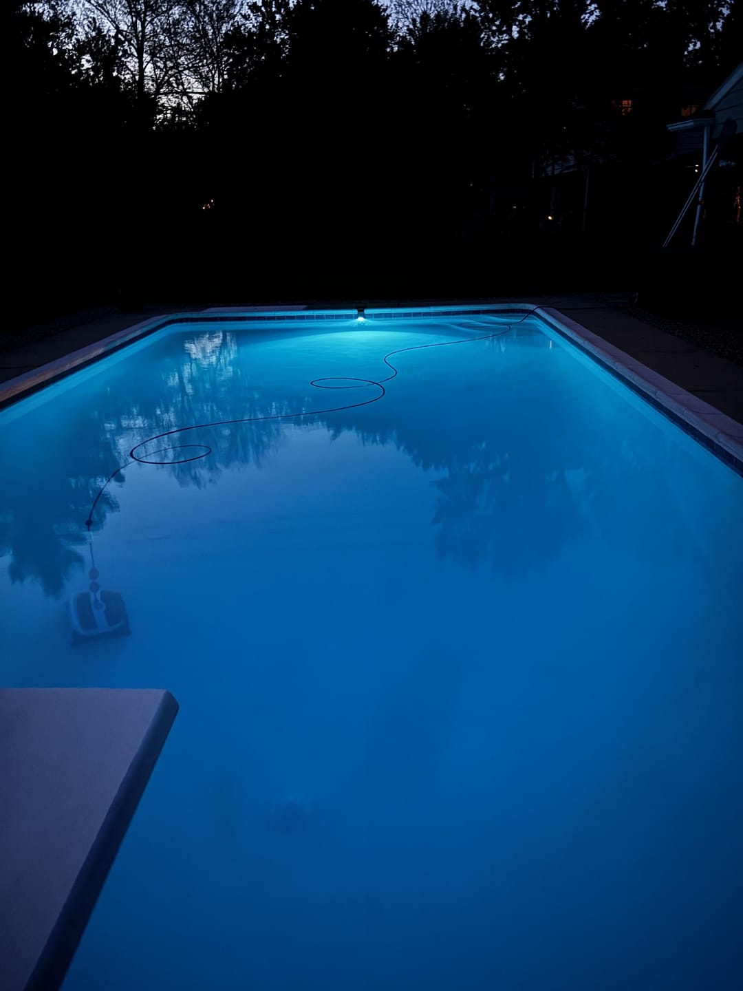 Customer photo review of Solar Pool Lights for Inground & Above Ground Pool