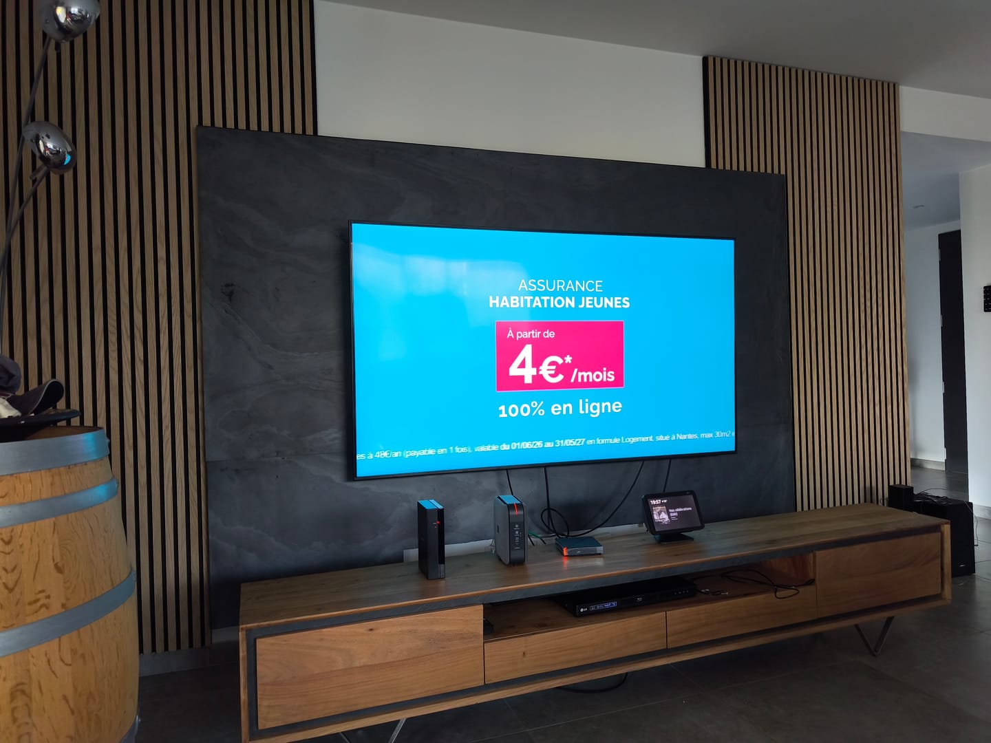 Customer photo review of Panneau acoustique Bois Chêne | Akupanel 270 Feutrine Noir