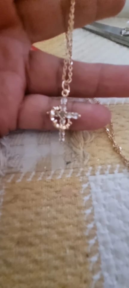 Customer photo review of Cross & Crown Necklace