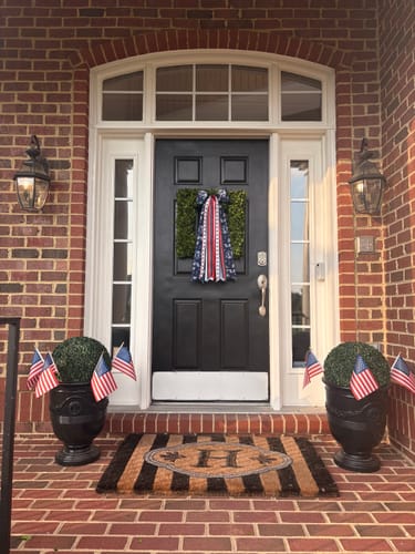 Customer photo review of Haven Signature Preserved Boxwood  Square Wreath 20"