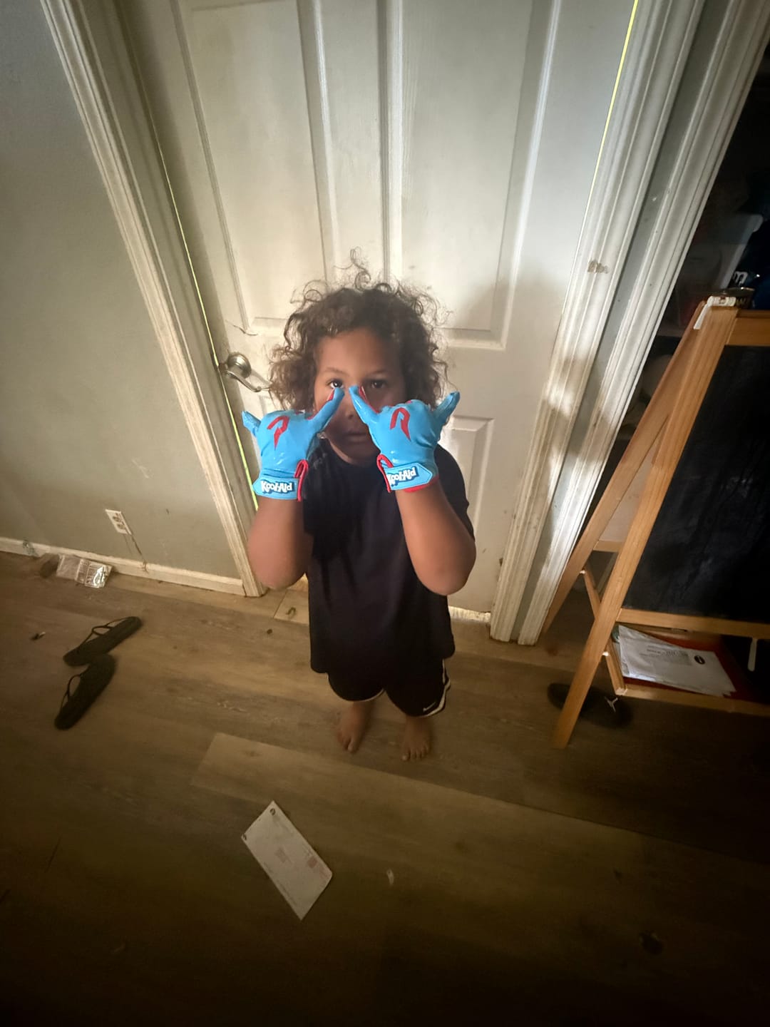 Customer photo review of Kool-Aid 'Mixed Berry' Football Gloves - VPS5 by Phenom Elite