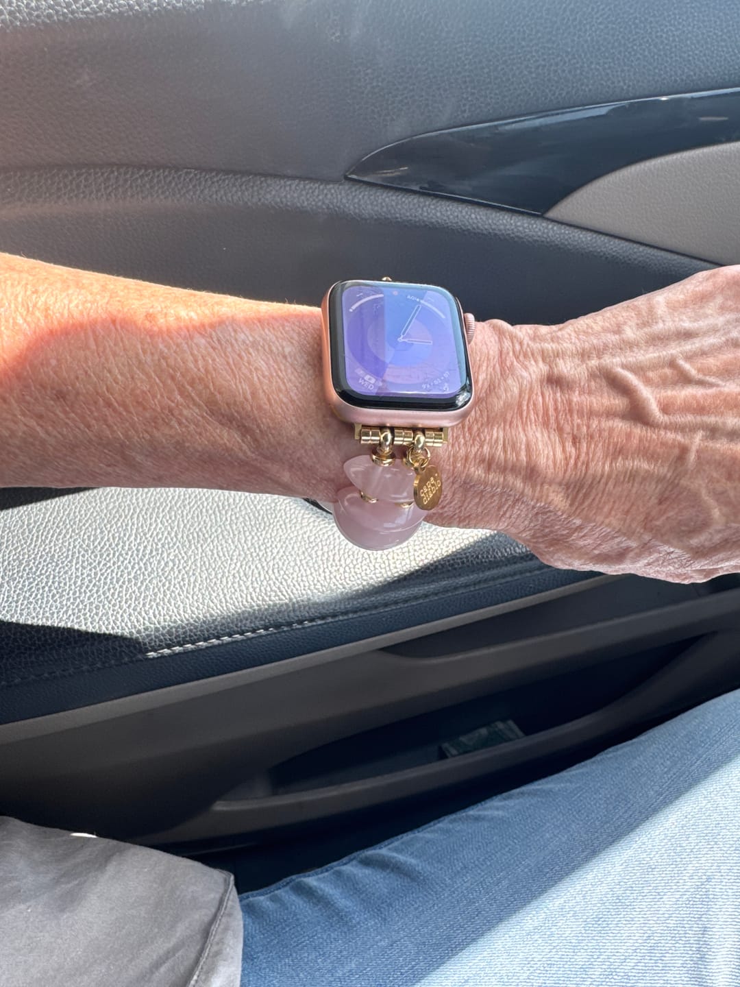 Customer photo review of Loving Quartz Stretch Apple Watch Strap