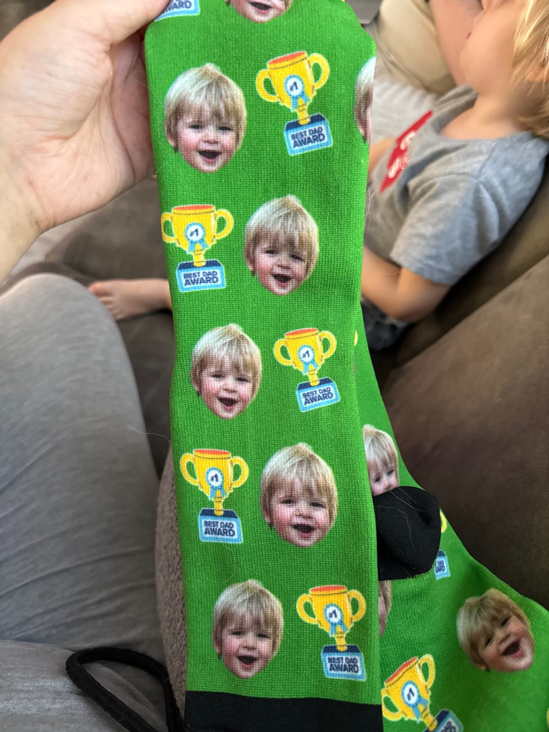 Customer photo review of FaceSock® | Custom Best Dad Sokken Met Foto