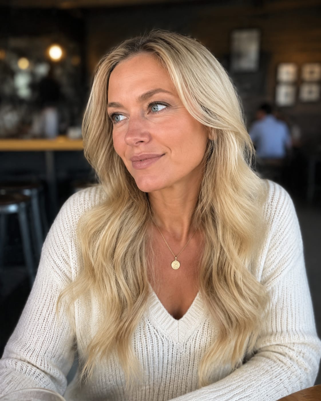 Customer photo review of Virgin Injection Tape in Hair Extensions Blonde Balayage #18/22/60