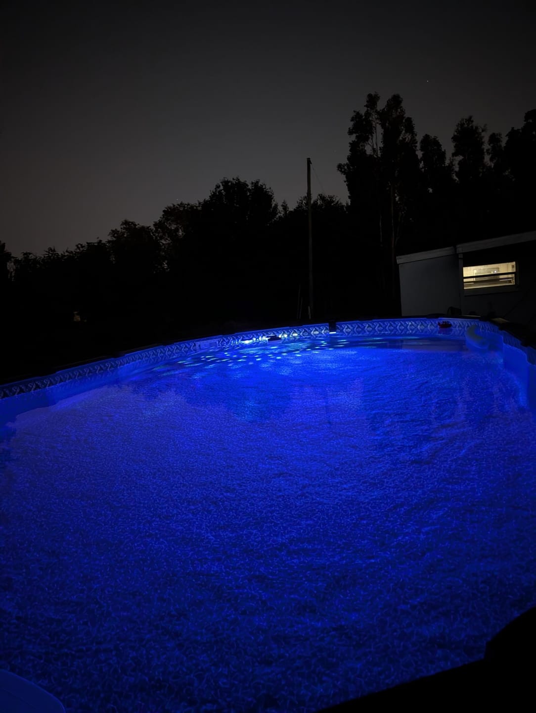 Customer photo review of Solar Pool Lights for Inground & Above Ground Pool