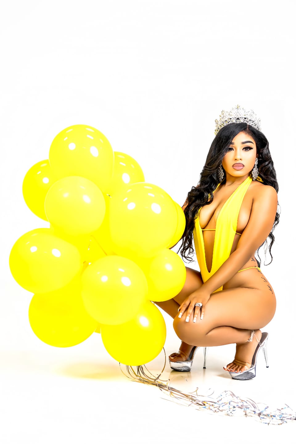 Customer photo review of Zuri One Piece — Yellow