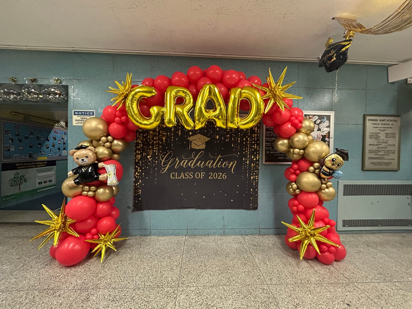 Customer photo review of 10x8 Ft Aluminum Balloon Arch Frame Wedding Arch Stand