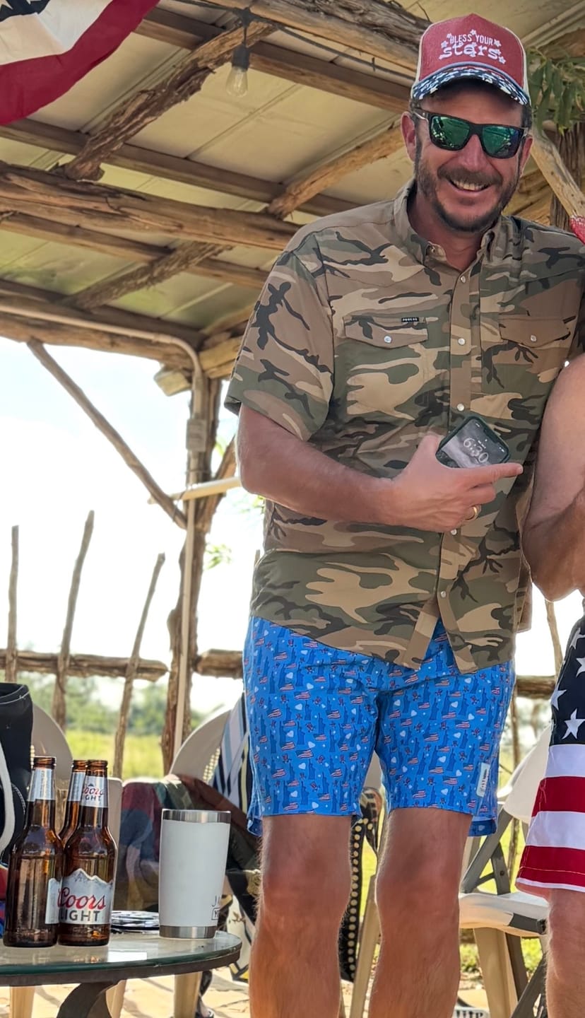 Customer photo review of Proud American Swimsuit Shorts