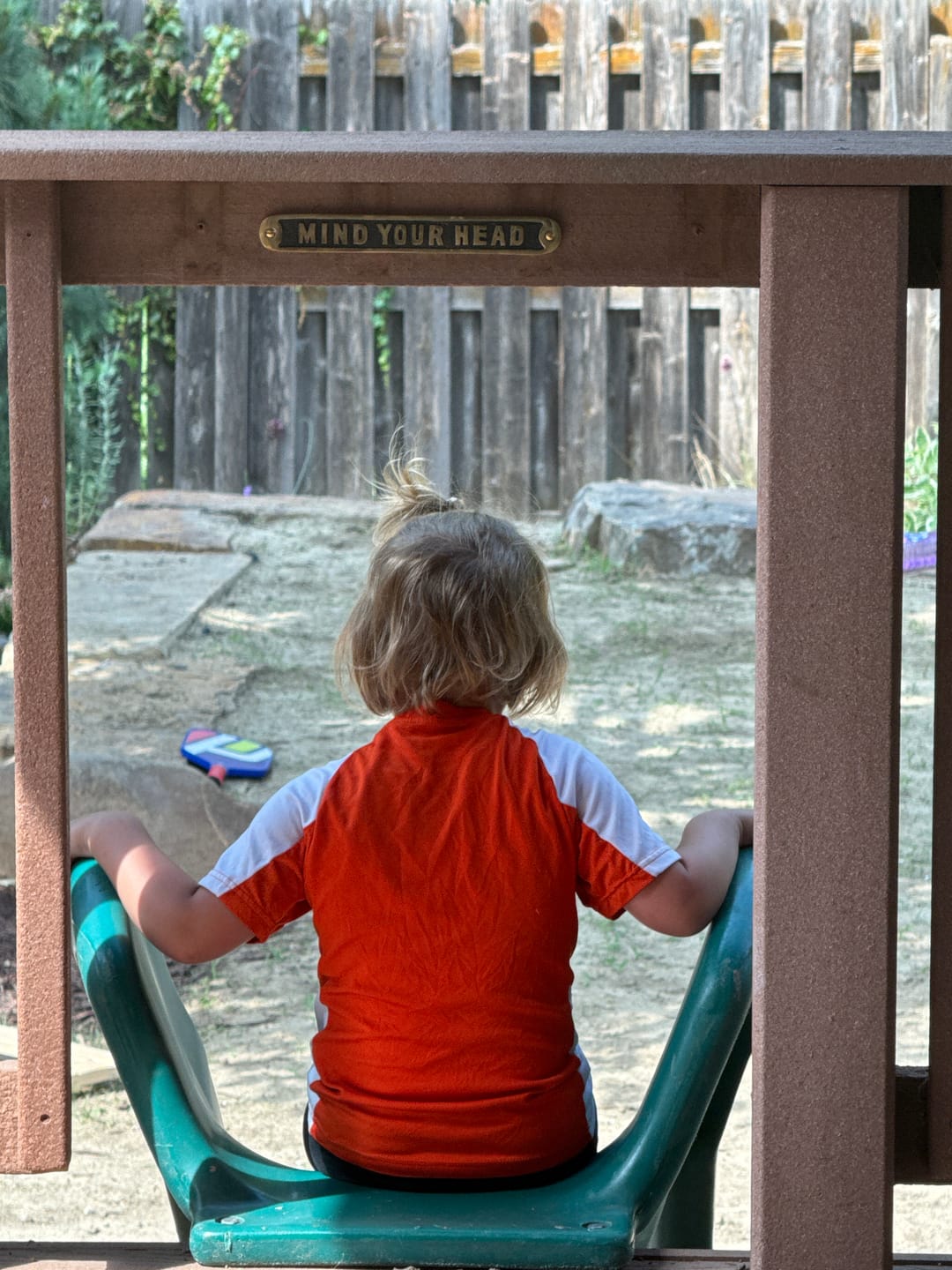 Customer photo review of Mind Your Head Sign · Brass ·