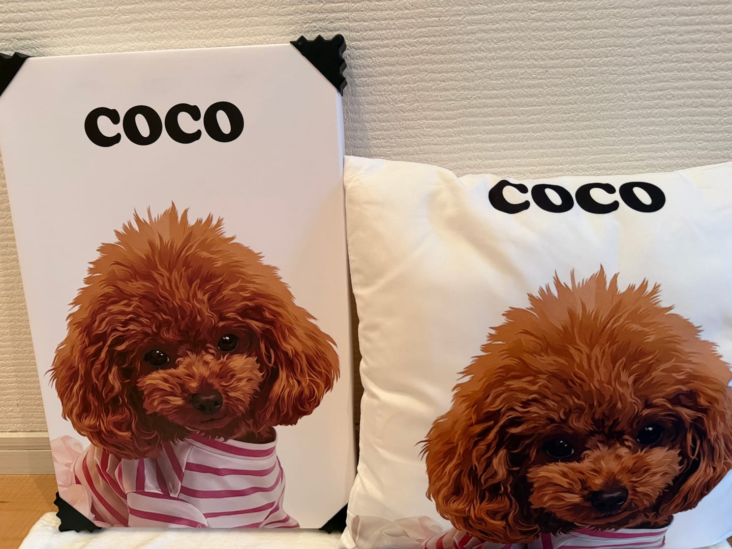Customer photo review of Petcanva©オーダーメイド ペット似顔絵【3点セット】
