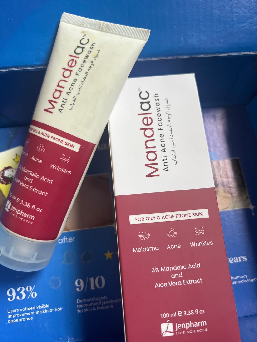 Customer photo review of MandelAC Facewash
