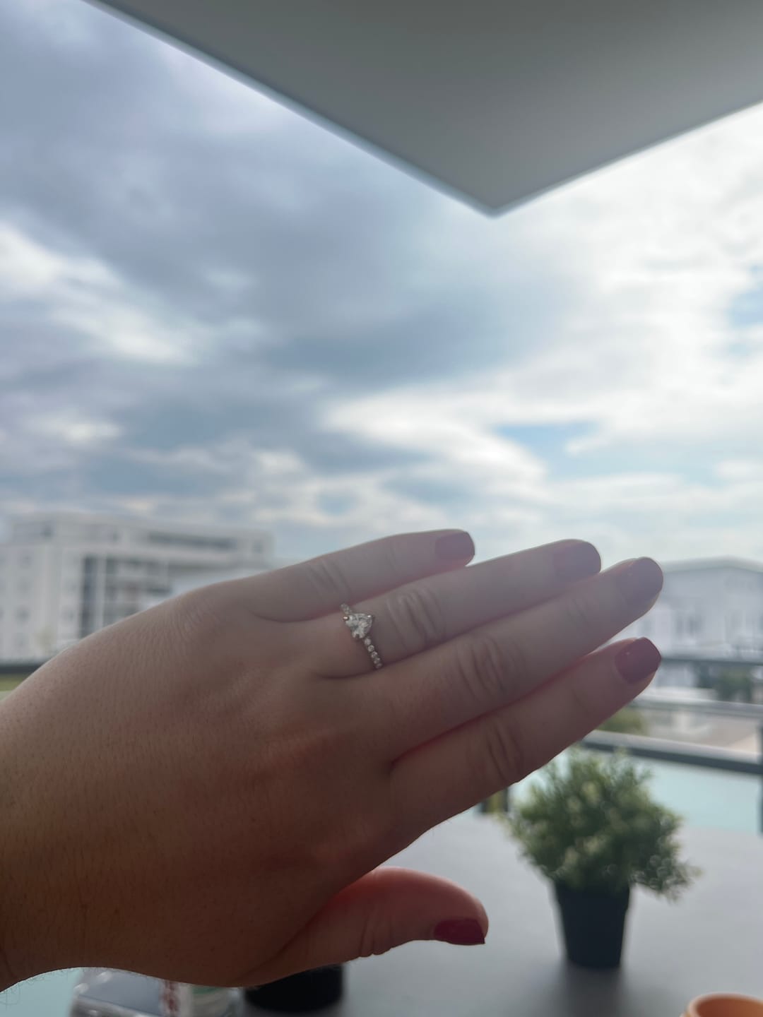 Customer photo review of Drop Heart Ring | 18K vergoldet