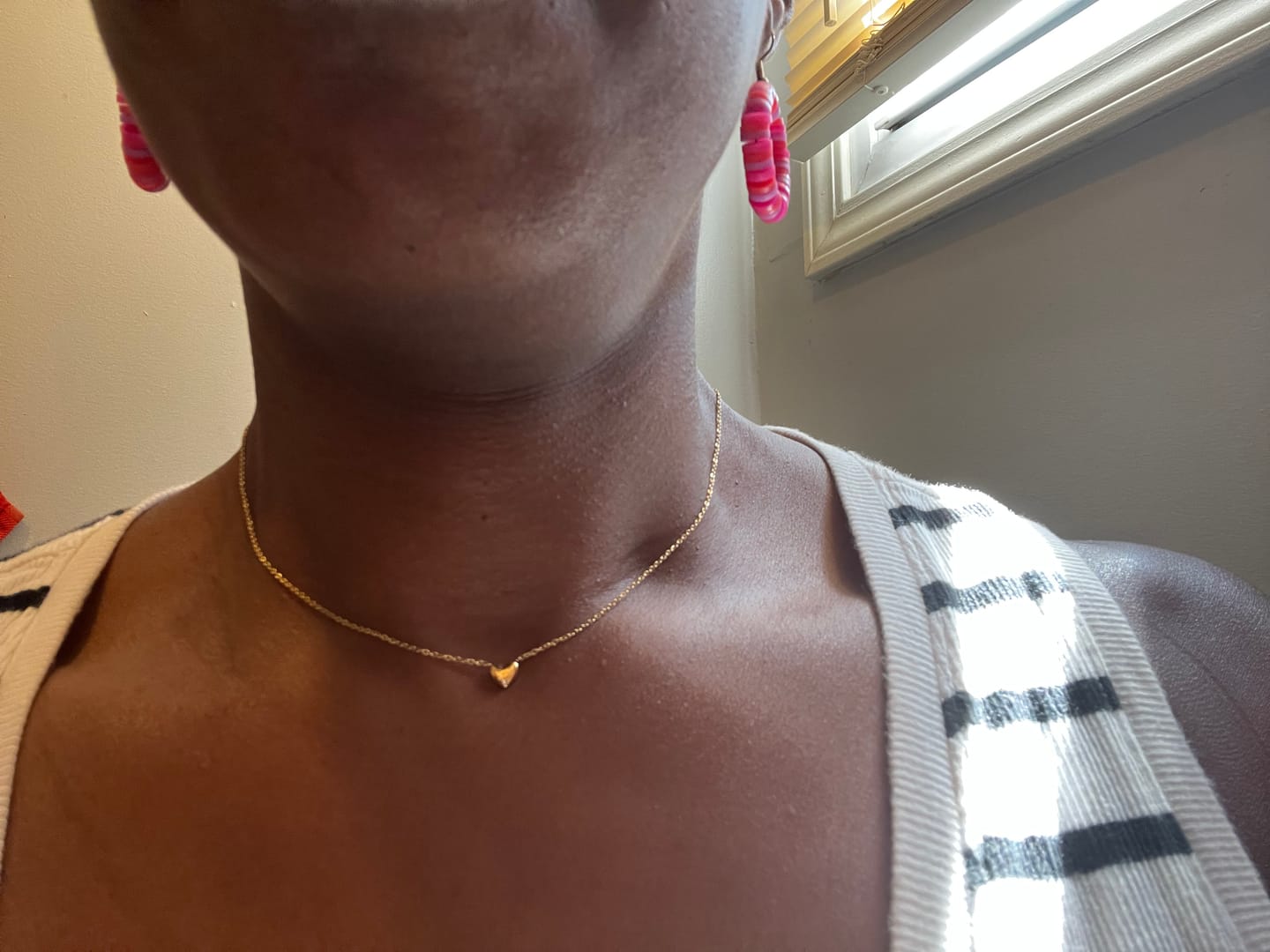 Customer photo review of Mini Heart Necklace