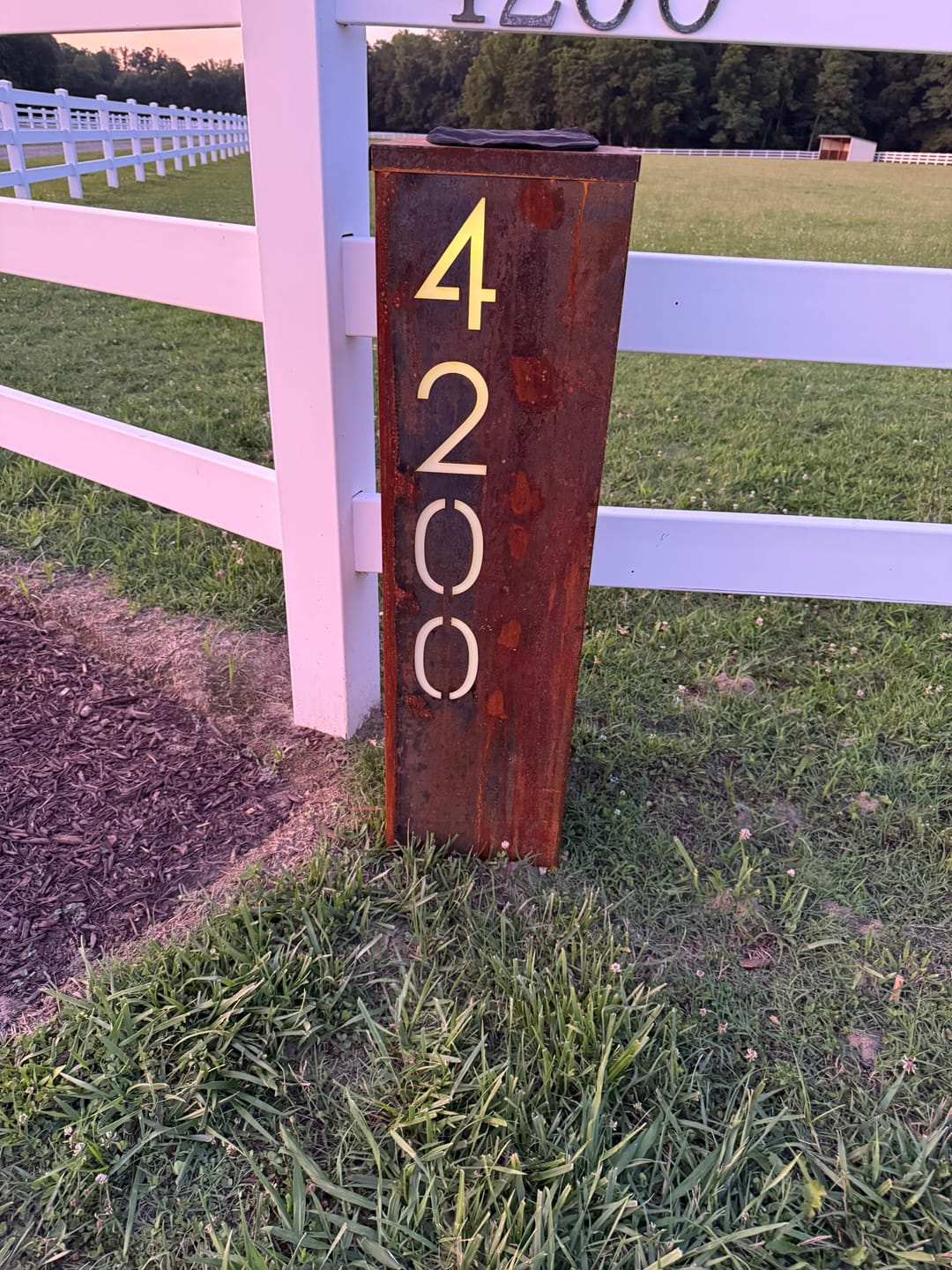 Customer photo review of Address Column - White Translucent Plexiglass Backing Upgrade