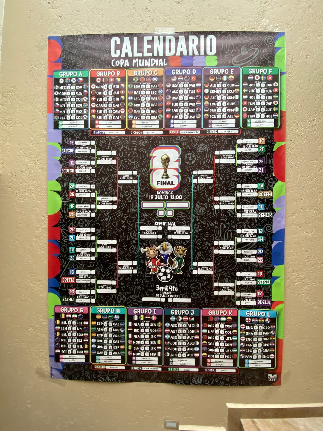 Customer photo review of Calendario Mundial 2026