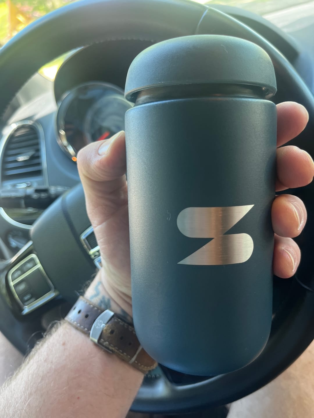 Customer photo review of Carter Move Mug with Splash Guard | 12 oz