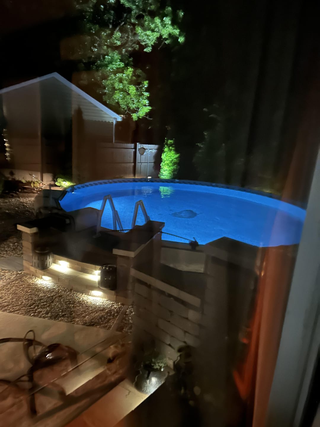 Customer photo review of Solar Pool Lights for Inground & Above Ground Pool