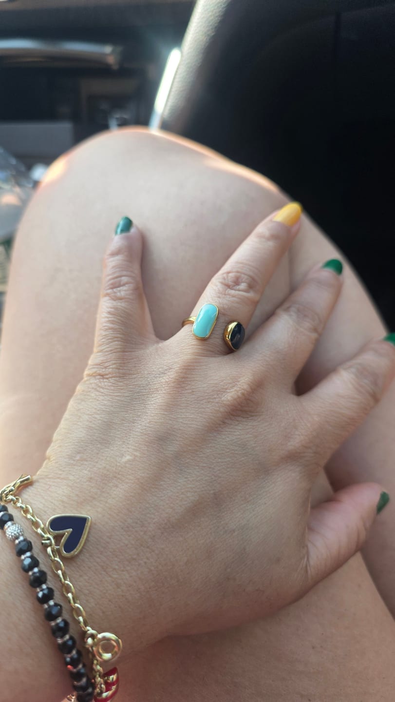 Customer photo review of Aquamarine Wrap Ring