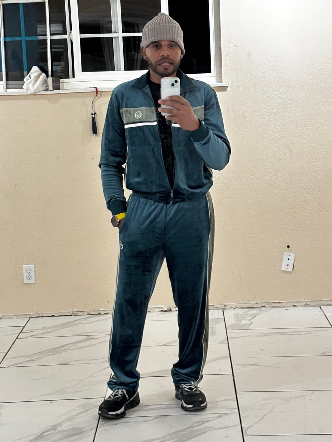 Customer photo review of Forato Velour Track Jacket-Mediterranea