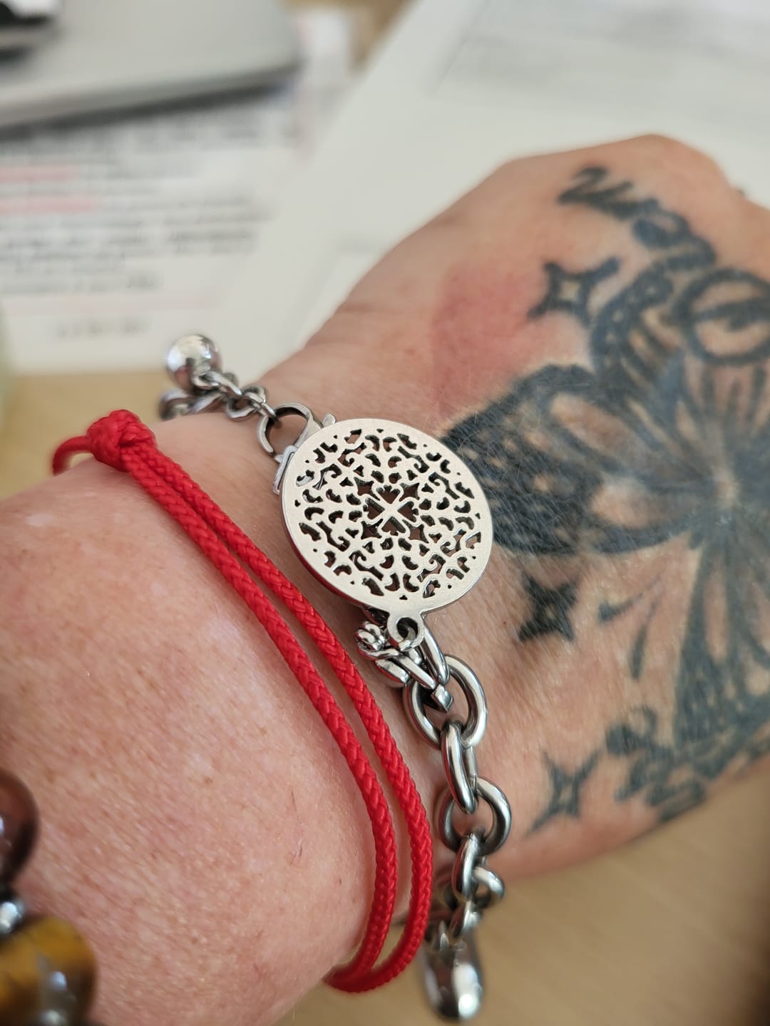 Customer photo review of Bracelet Porte Bonheur "Tibétain"