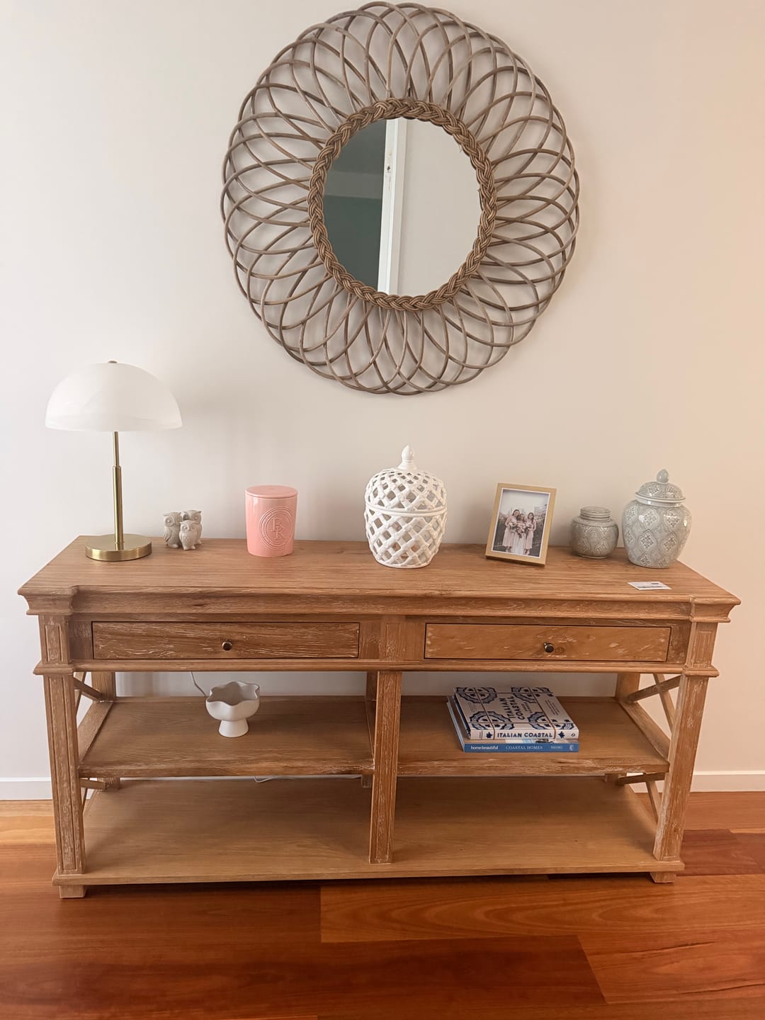 Customer photo review of North Harbour Medium Console Table