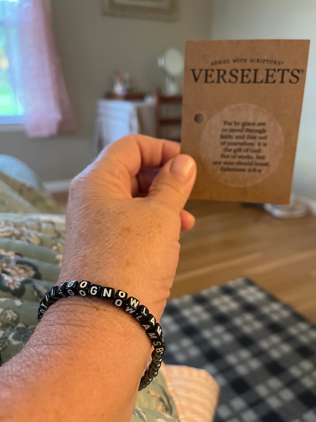 Customer photo review of Custom Verselets®: Personalized Scripture, Made for You