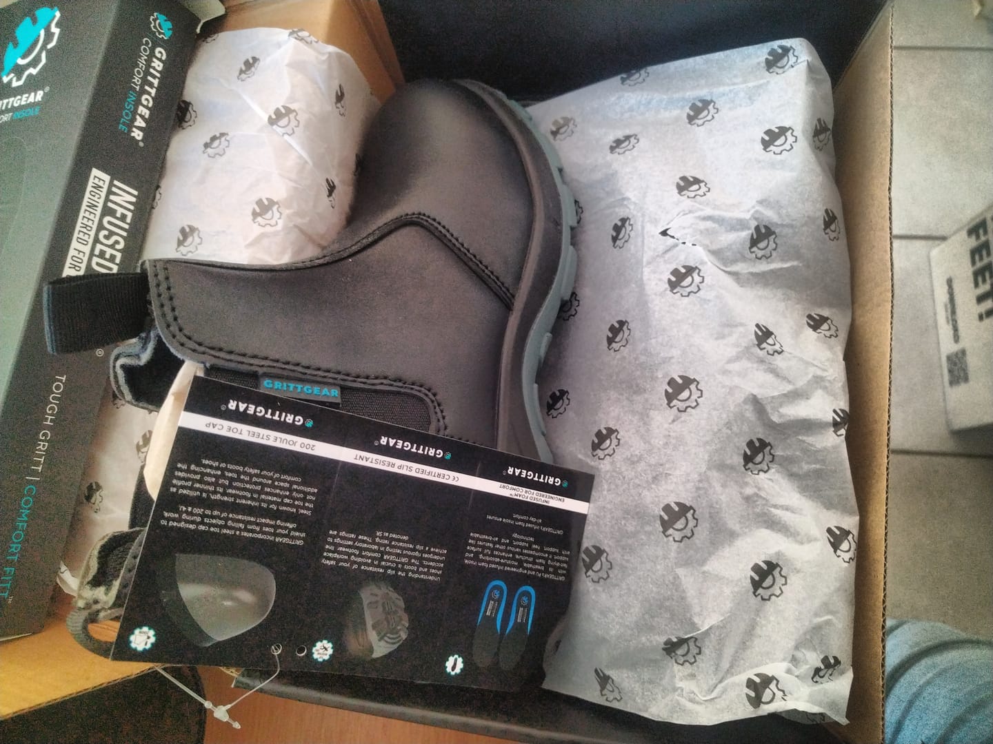 Customer photo review of Grittgear Mangano S1 Leather Safety Boot - Black