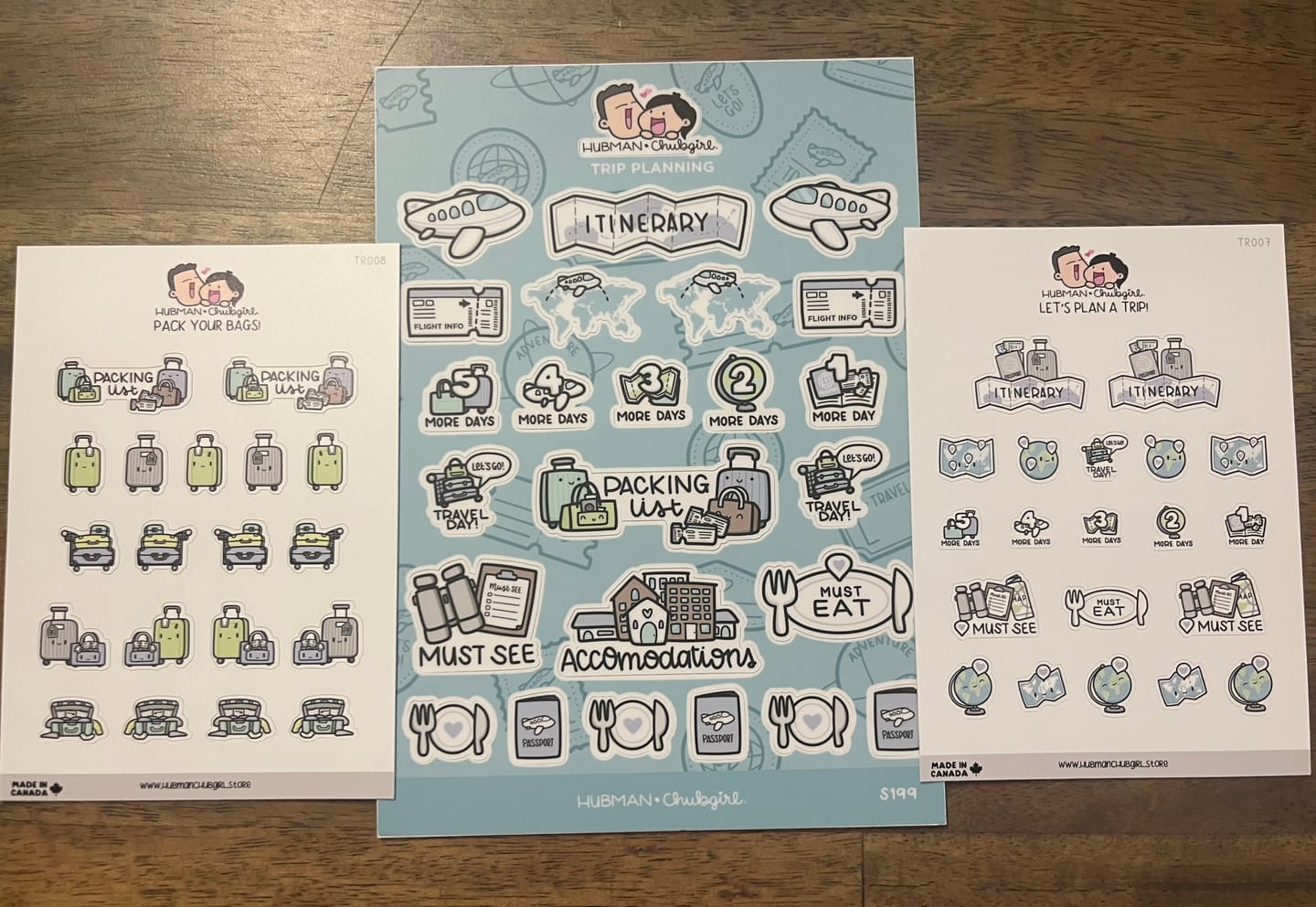 Customer photo review of Pack Your Bags Planner Stickers