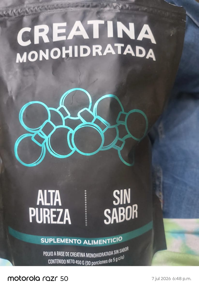 Customer photo review of Creatina monohidratada en polvo - 450 g