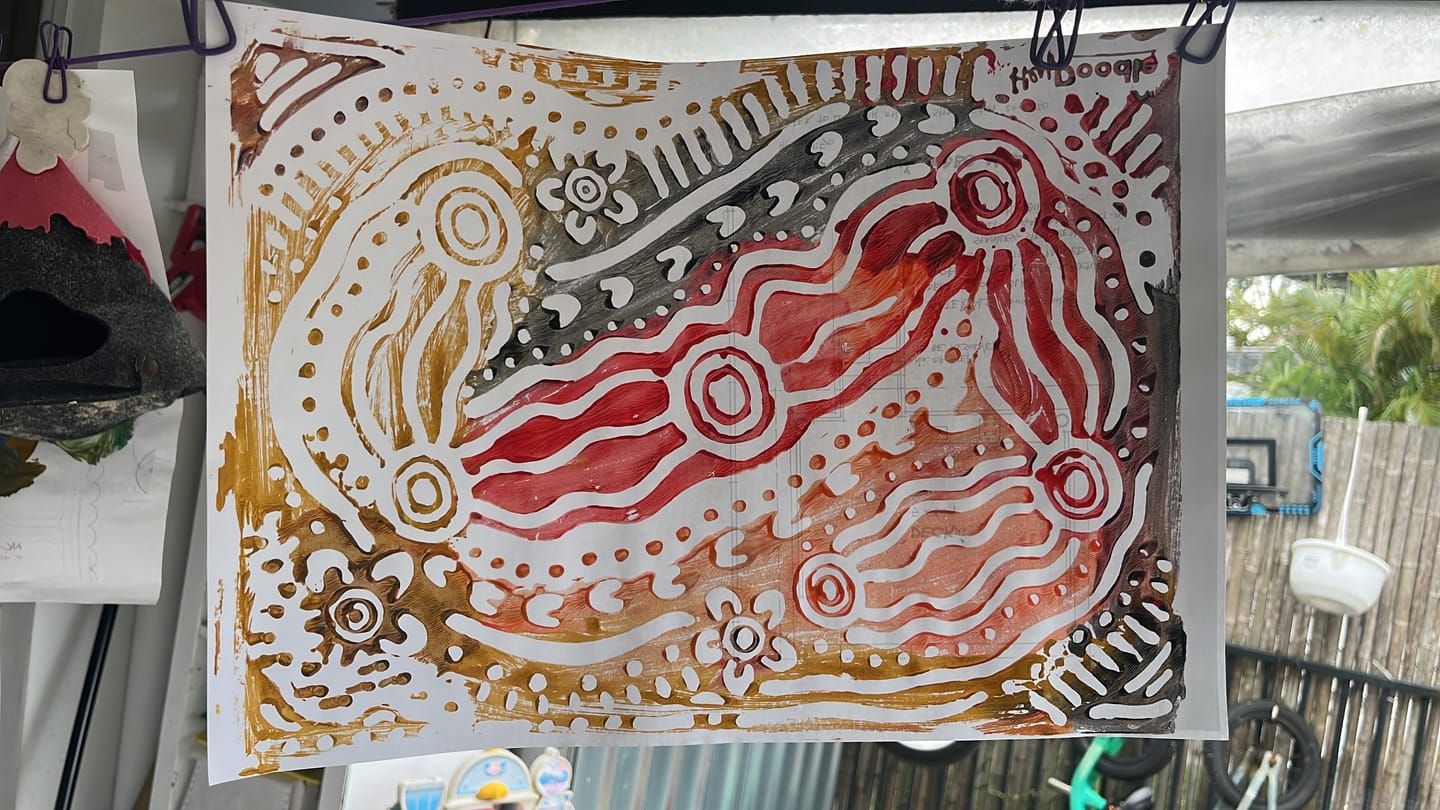 Customer photo review of Whispering Waters Sensory Colouring & Doodle Mat