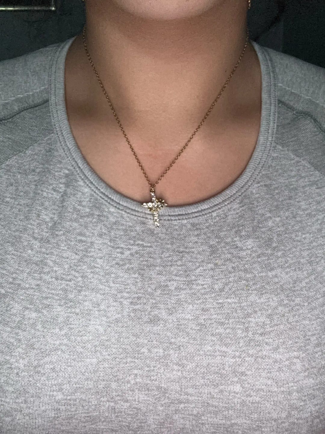 Customer photo review of Cross & Crown Necklace