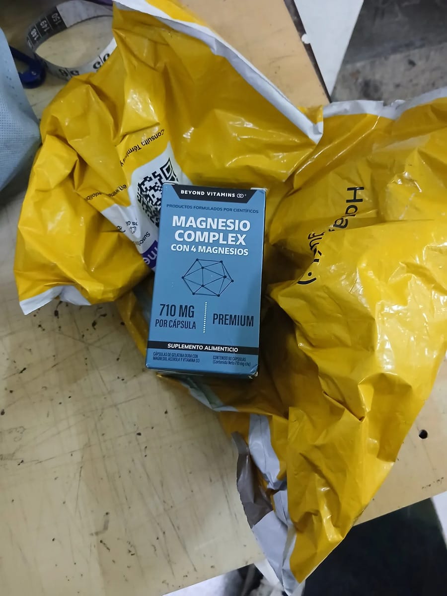 Customer photo review of Magnesio complex con 4 magnesios - 180 cápsulas