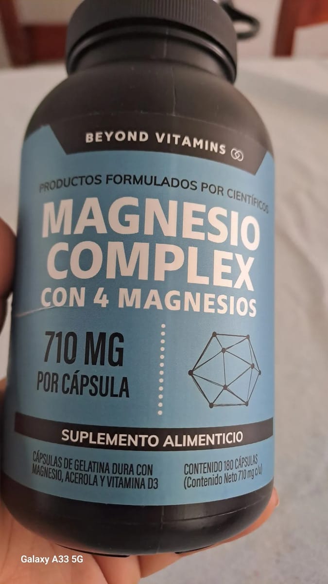 Customer photo review of Magnesio complex con 4 magnesios - 180 cápsulas