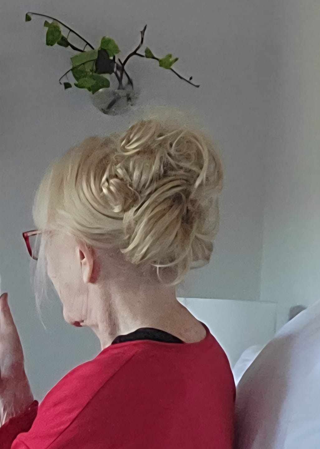 Customer photo review of Messy Bun Hair Piece – Curly Synthetic Hair Bun