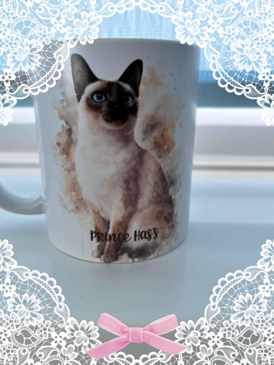 Customer photo review of Watercolour Realistic Portrait - Personalised Mug