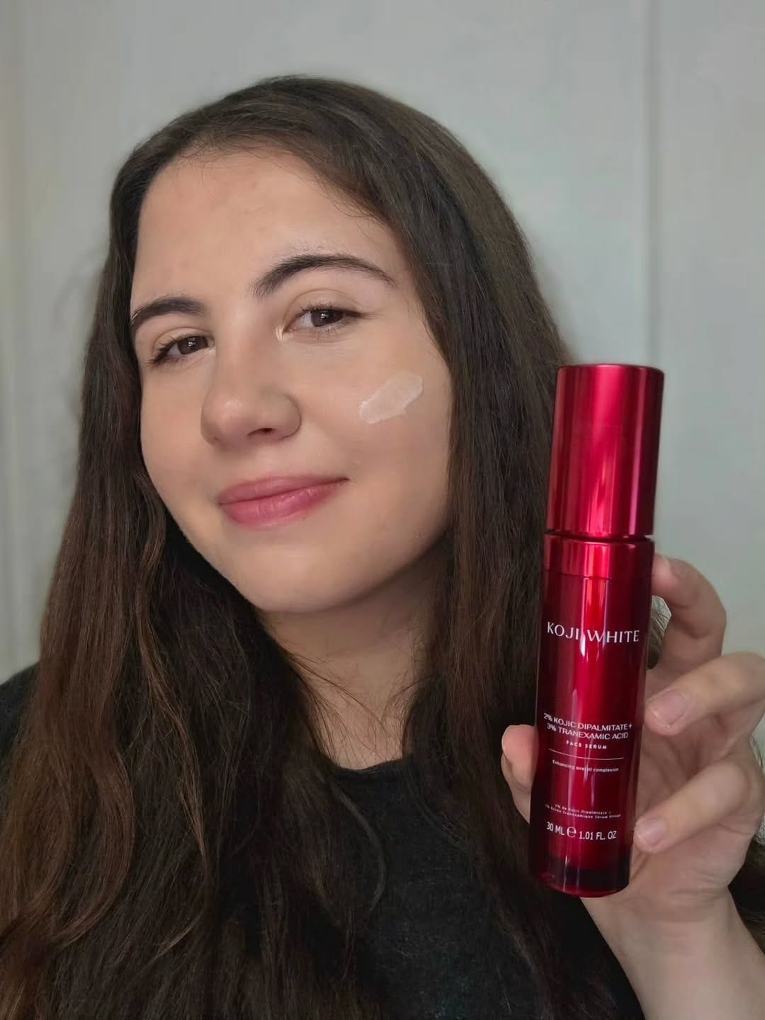 Customer photo review of Kojic Acid & Tranexamic Acid Serum