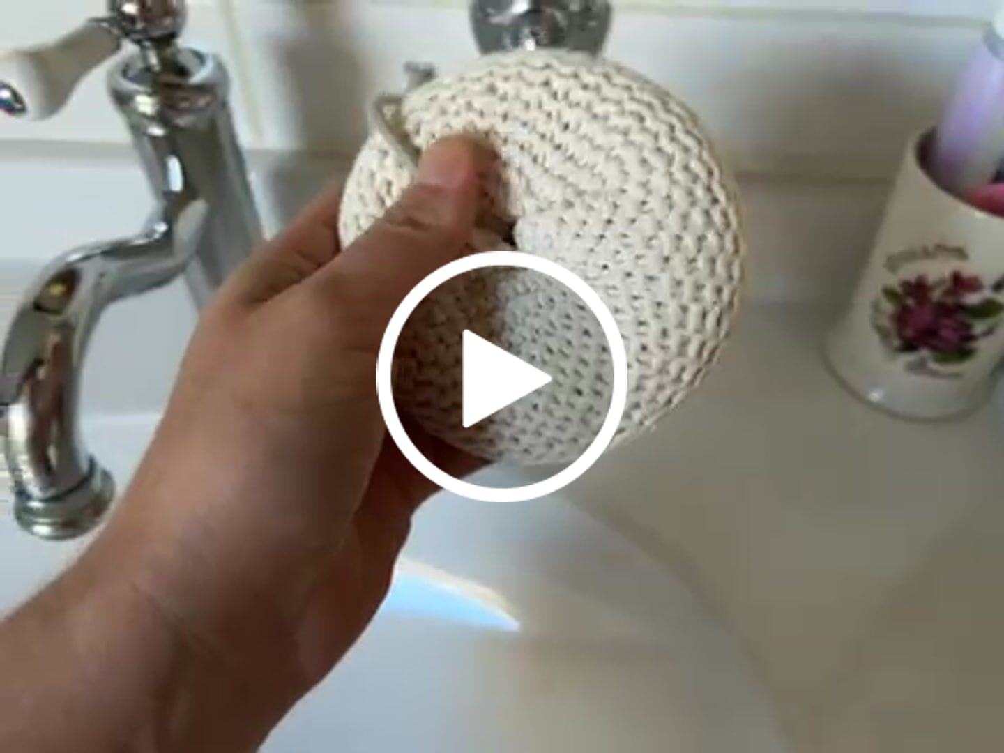 Customer video review of Éponge bain coton