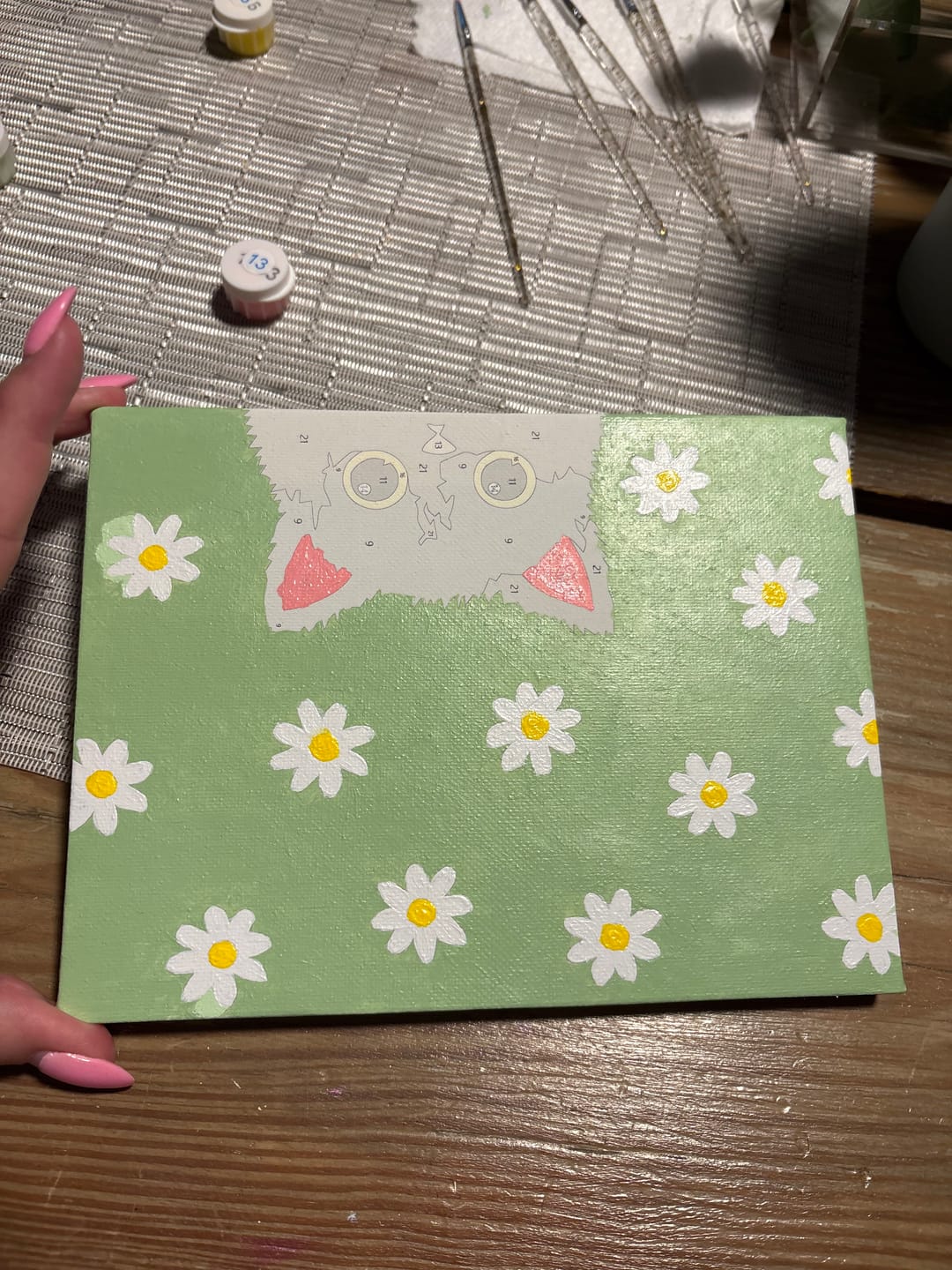 Customer photo review of 6 Mini Paintings - Curious Cats Set